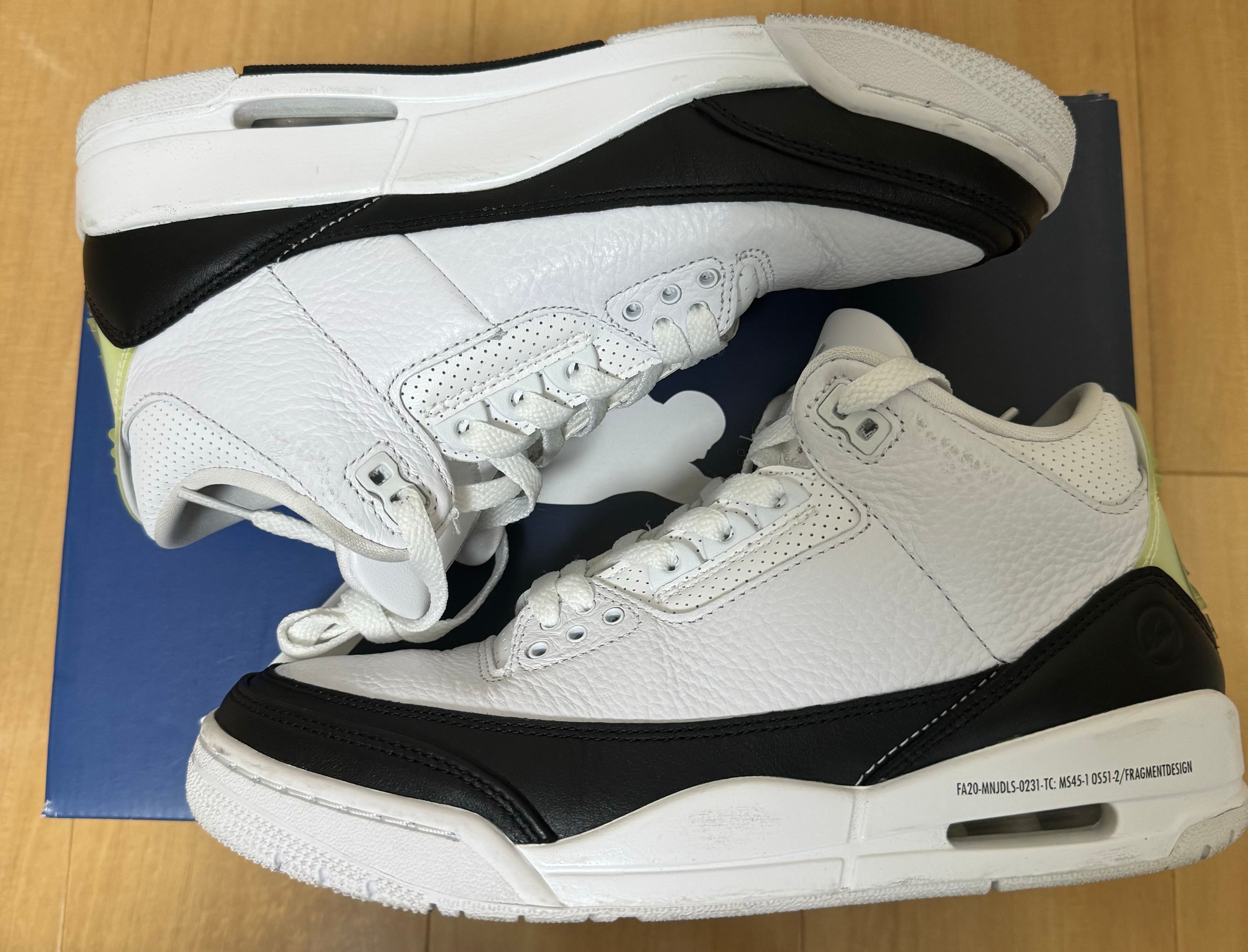 Fragment × Nike Air Jordan 3 "White/Black"