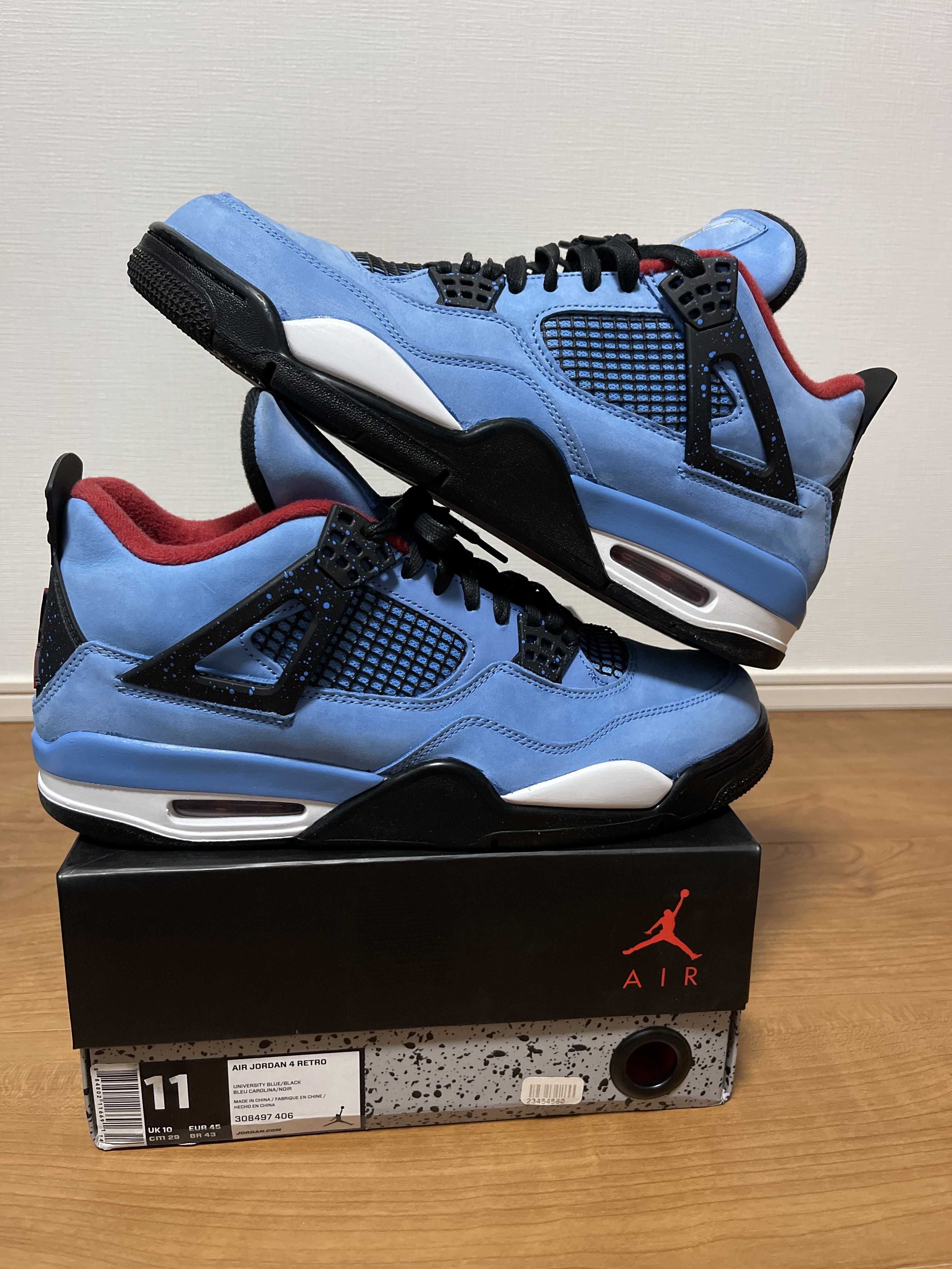 Travis Scott × Nike Air Jordan 4 Retro Cactus Jack "University Blue"