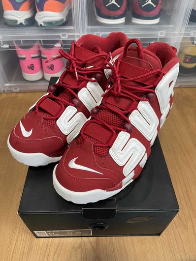 Supreme × Nike Air More Uptempo "White/Red"
