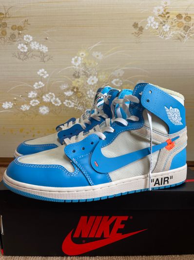 Off-White × Nike Air Jordan 1 High UNC "White/Dark Powder Blue"