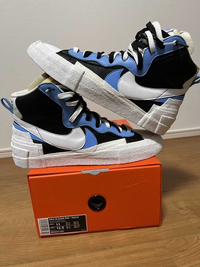 sacai × NIKE BLAZER MID "BLACK / BLUE"
