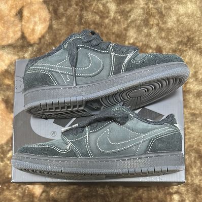 Travis Scott × Nike PS Air Jordan 1 Low OG SP "Black Phantom"