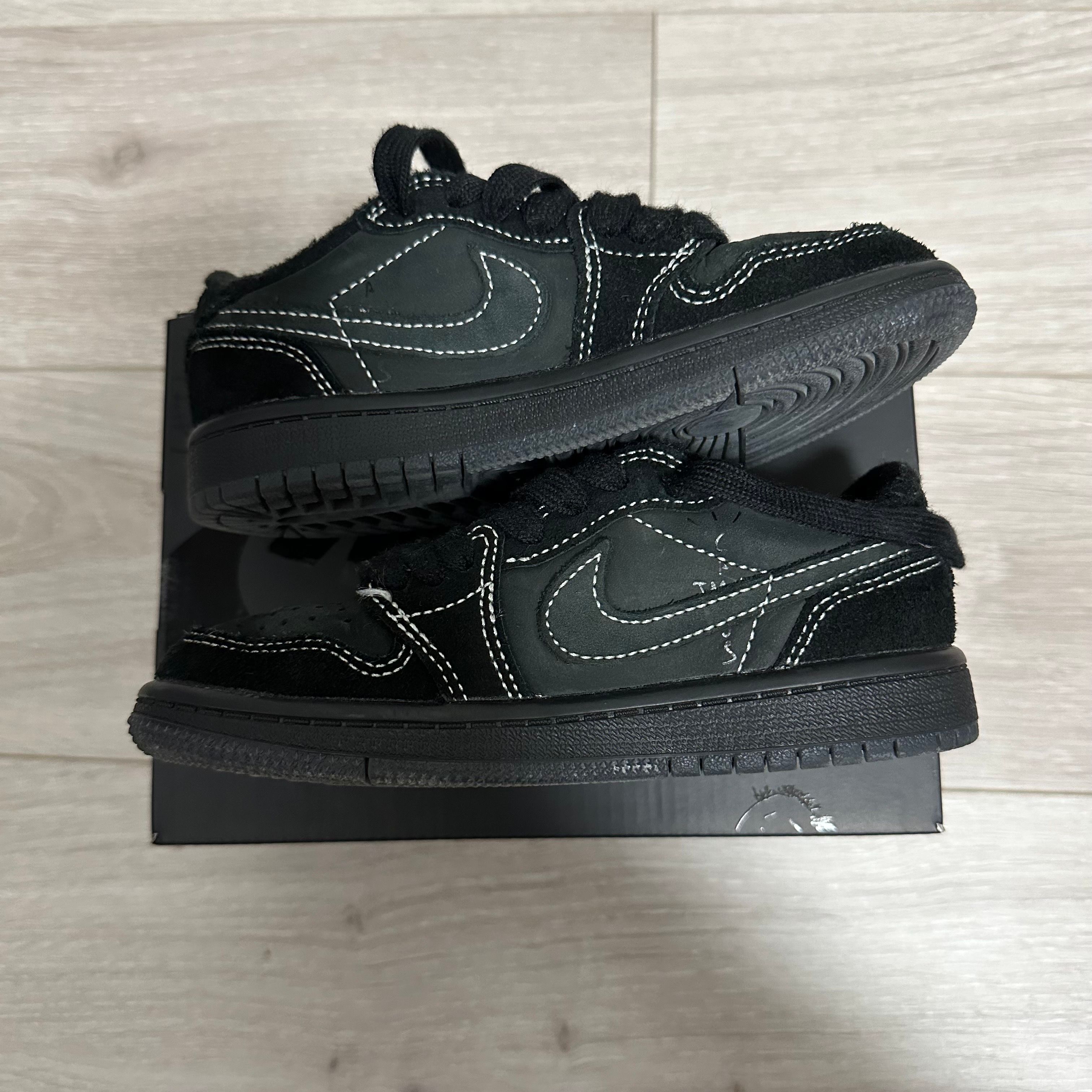 Travis Scott × Nike PS Air Jordan 1 Low OG SP "Black Phantom"
