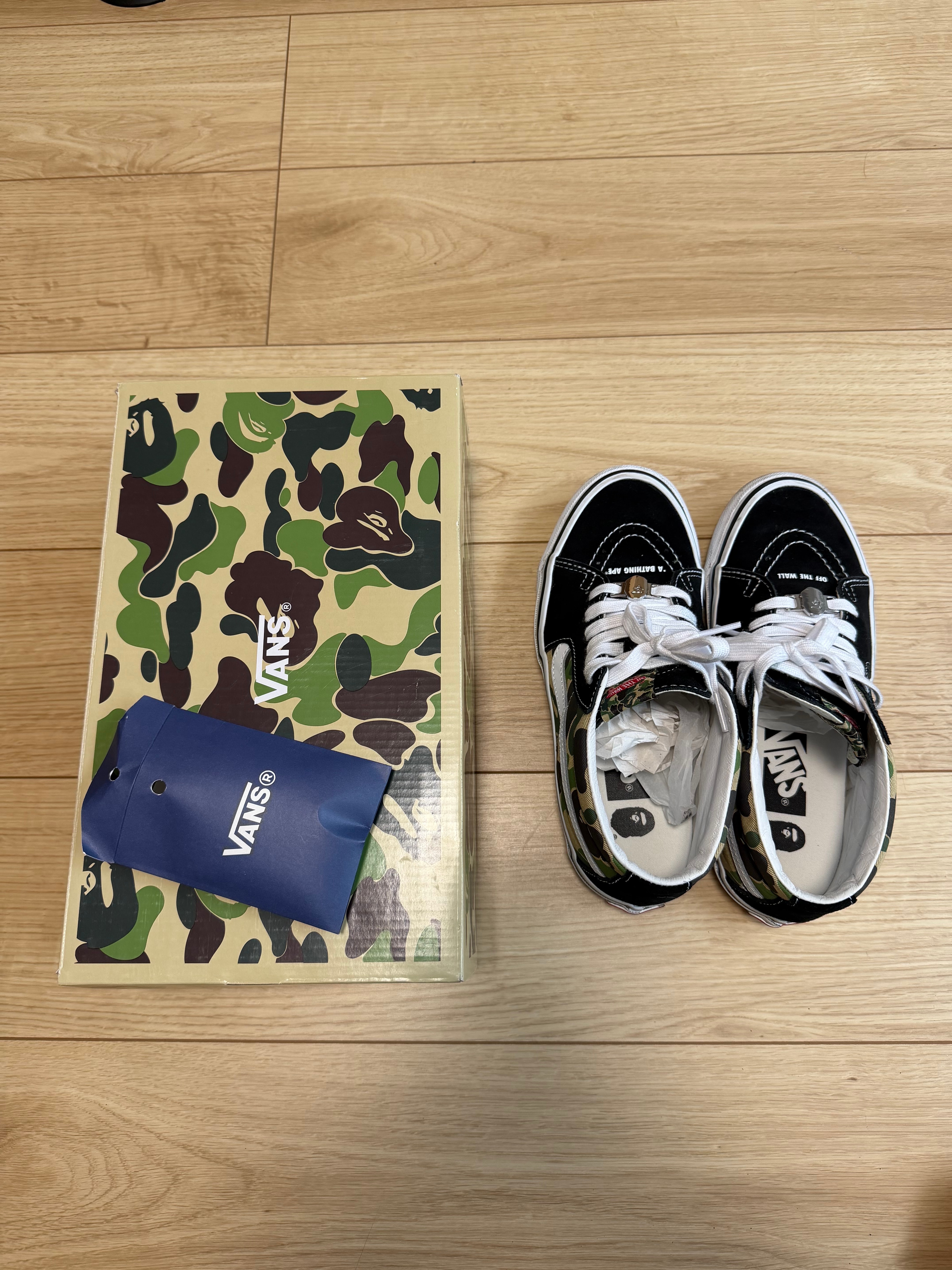 アベイシングエイプ × バンズ LX スケート ミッド "カモ"