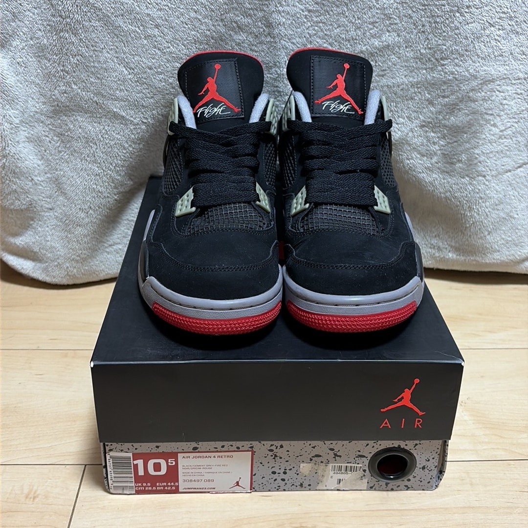 Nike Air Jordan 4 Retro "Black/Cement Grey/Fire Red" (2012)