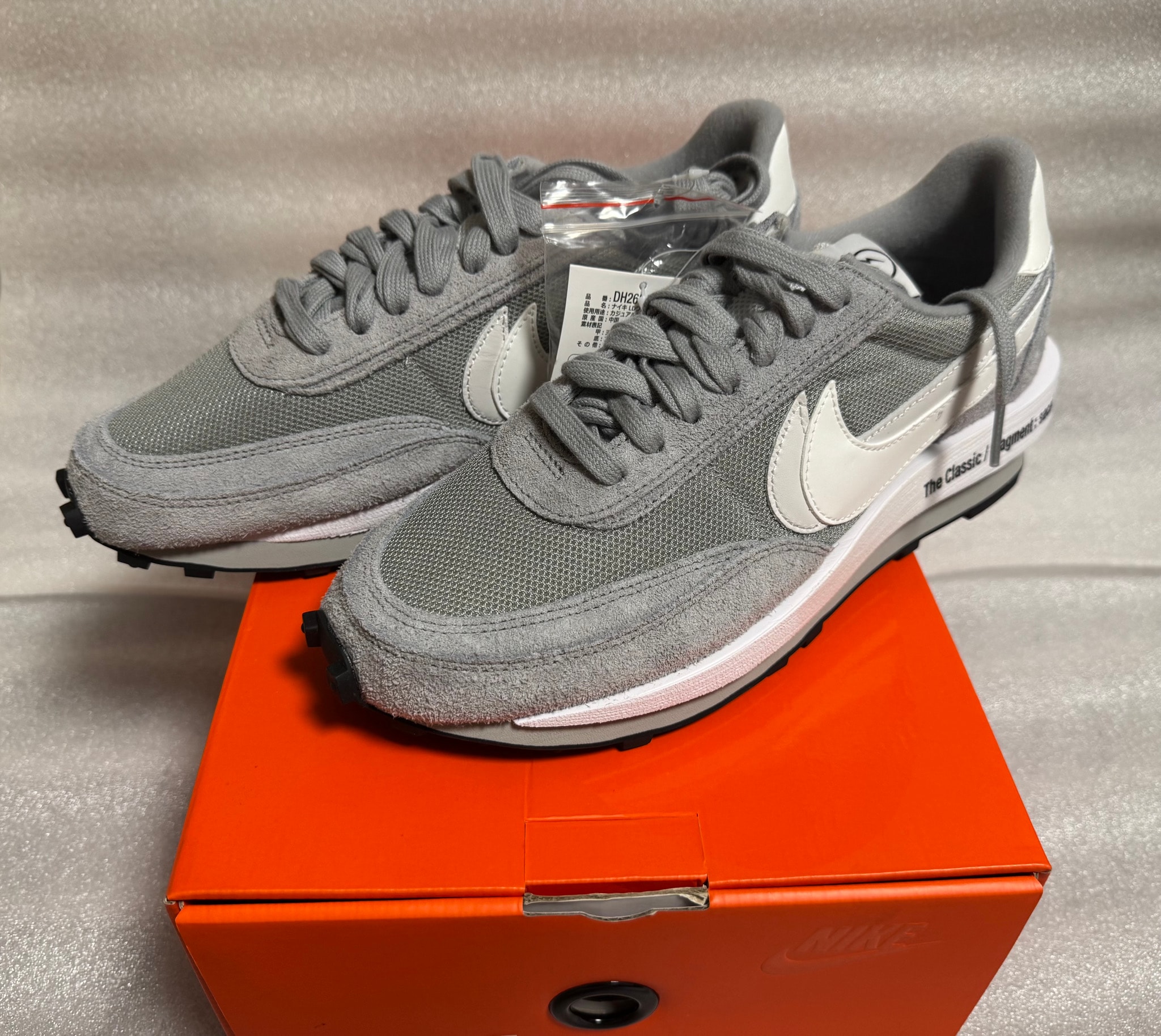fragment design × sacai × Nike LD Waffle "Light Smoke Grey"