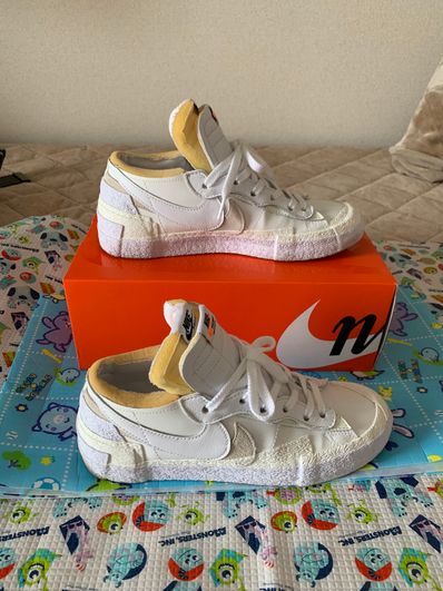 sacai × Nike Blazer Low "White Patent Leather"