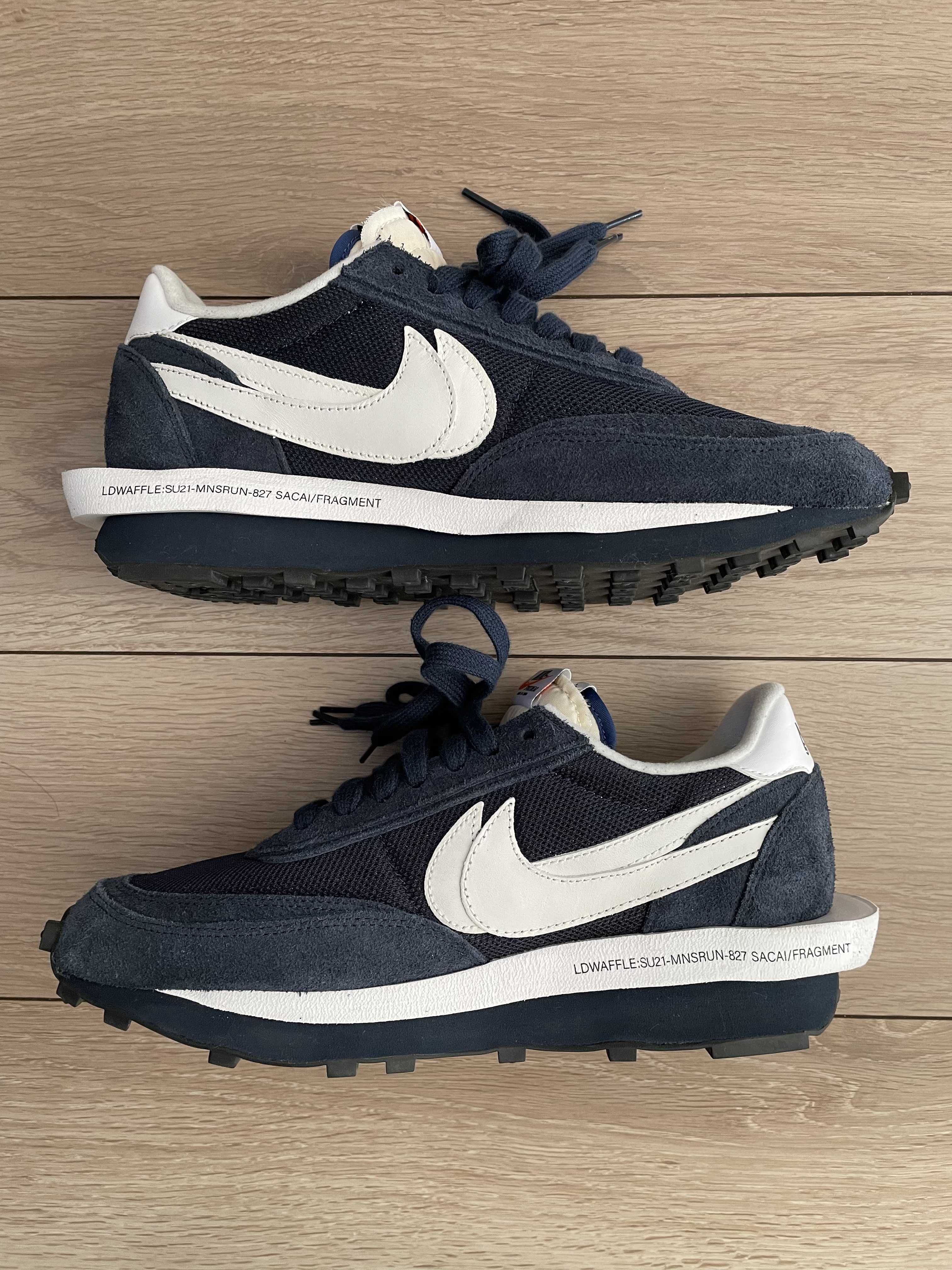 Fragment × sacai × Nike LD Waffle "Blackended Blue"