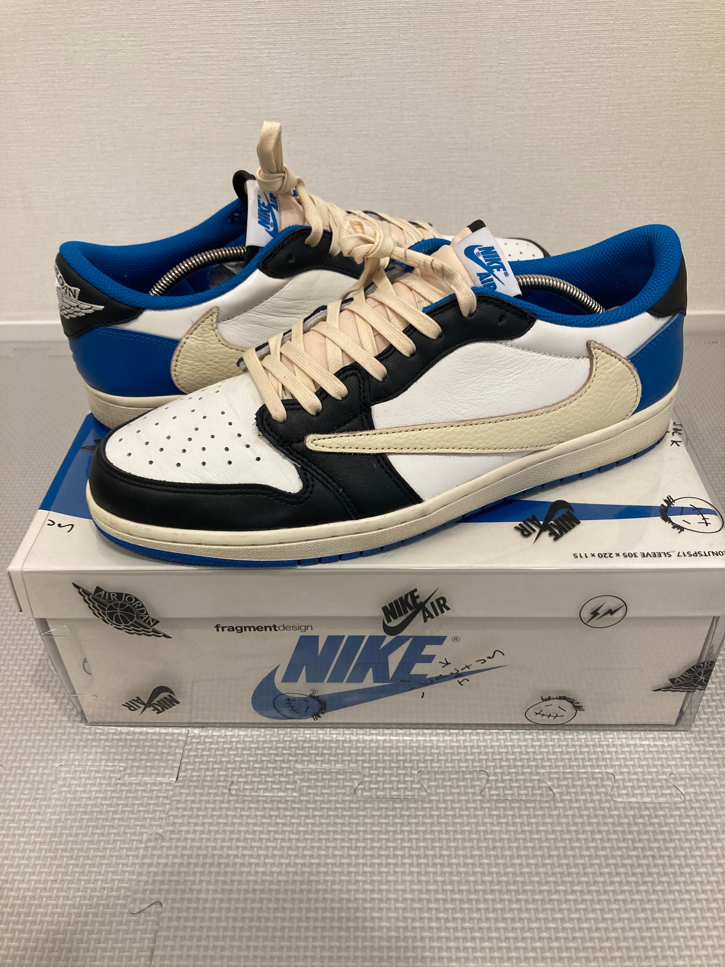 Travis Scott × fragment design × Nike Air Jordan 1 Low OG SP "Military Blue"