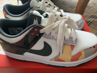 NIKE GS DUNK LOW SE "SAIL MULTI CAMO"