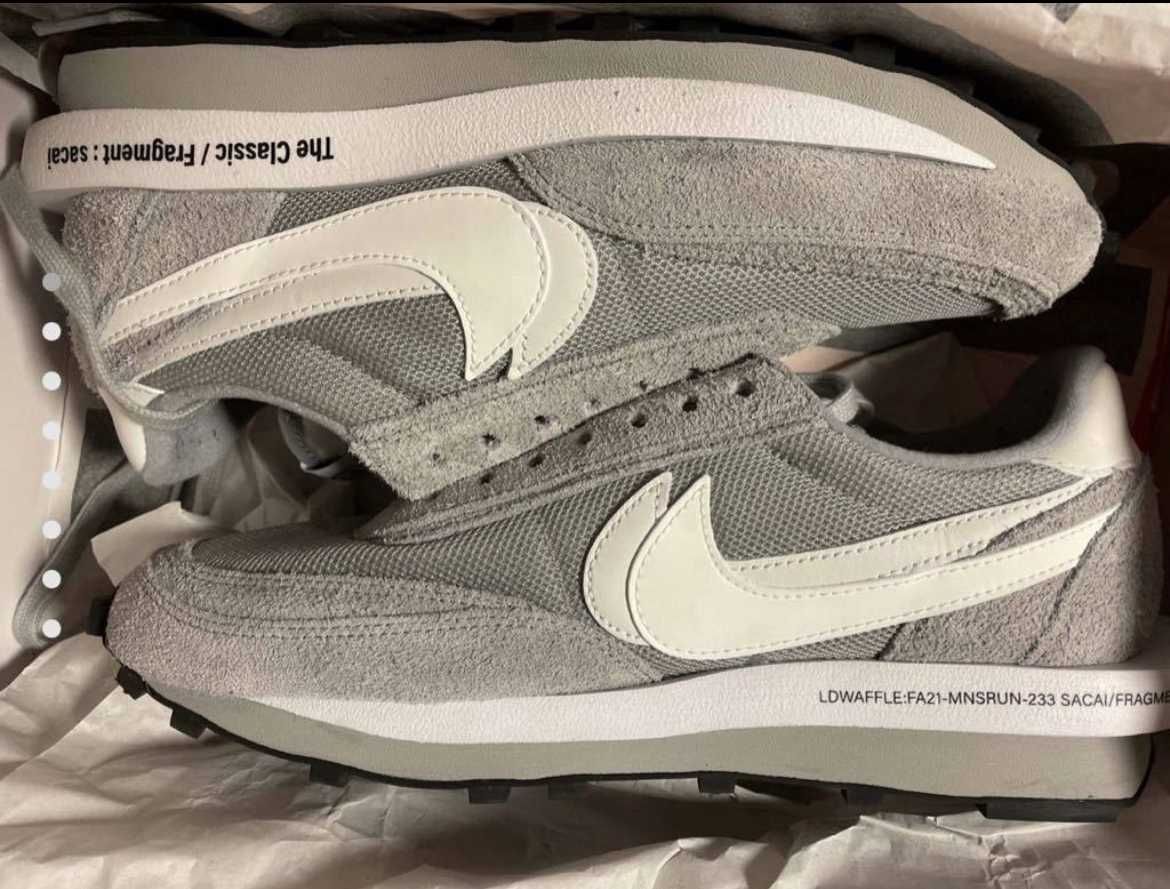 Fragment × sacai × Nike LD Waffle "Light Smoke Grey"