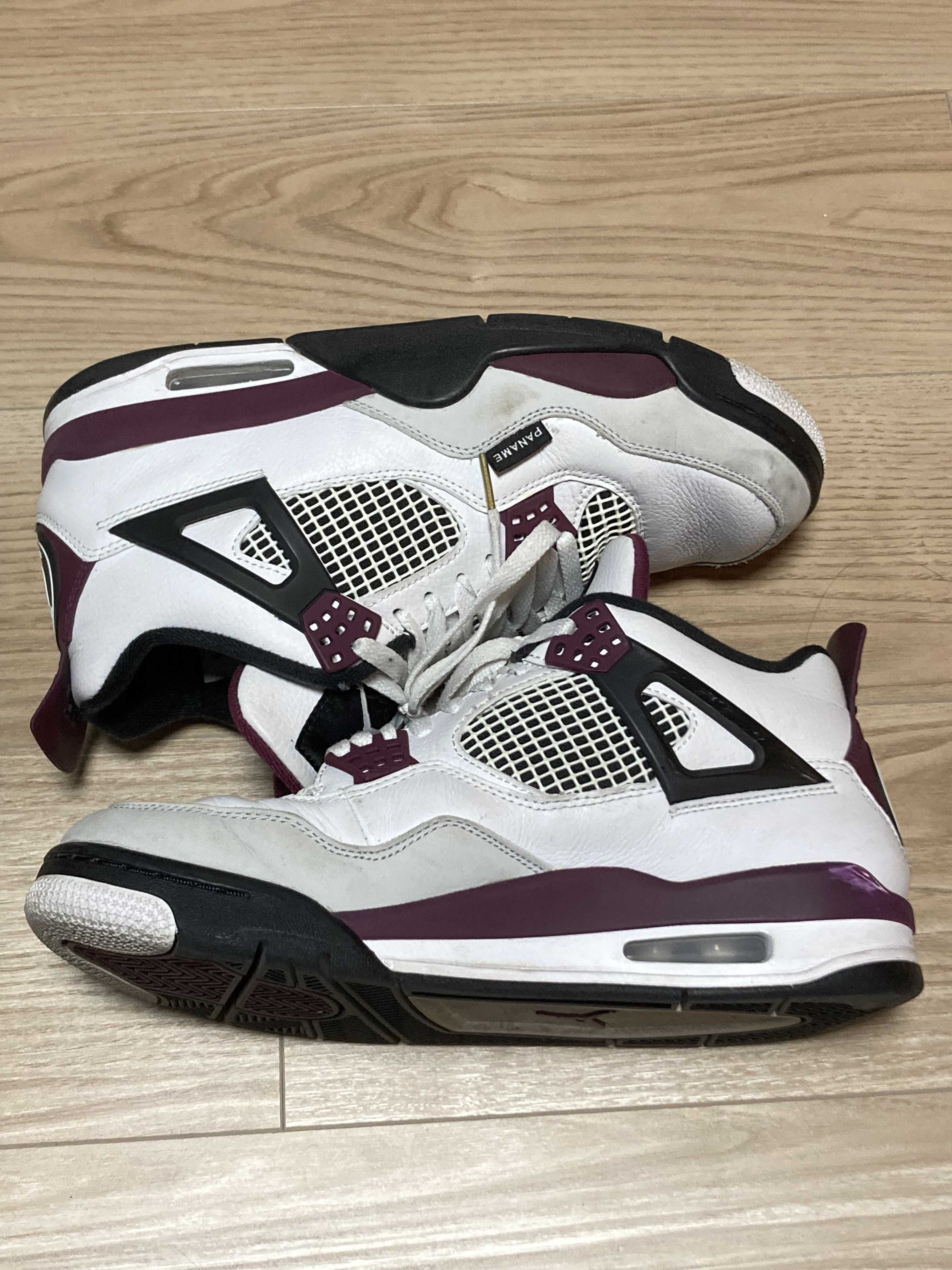 Paris Saint Germain ×Nike Air Jordan 4 Retro "White/Bordeaux/Neutral Gray"