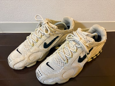 Stussy × Nike Air Zoom Spiridon CG 2 "Fossil/Black"