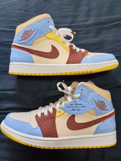 MAISON CHATEAU ROUGE × NIKE AIR JORDAN 1 MID SE "WHITE/LIGHT BLUE"