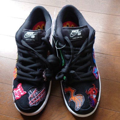 Neck face × Nike SB Dunk Low "Black/White/Multi Color"