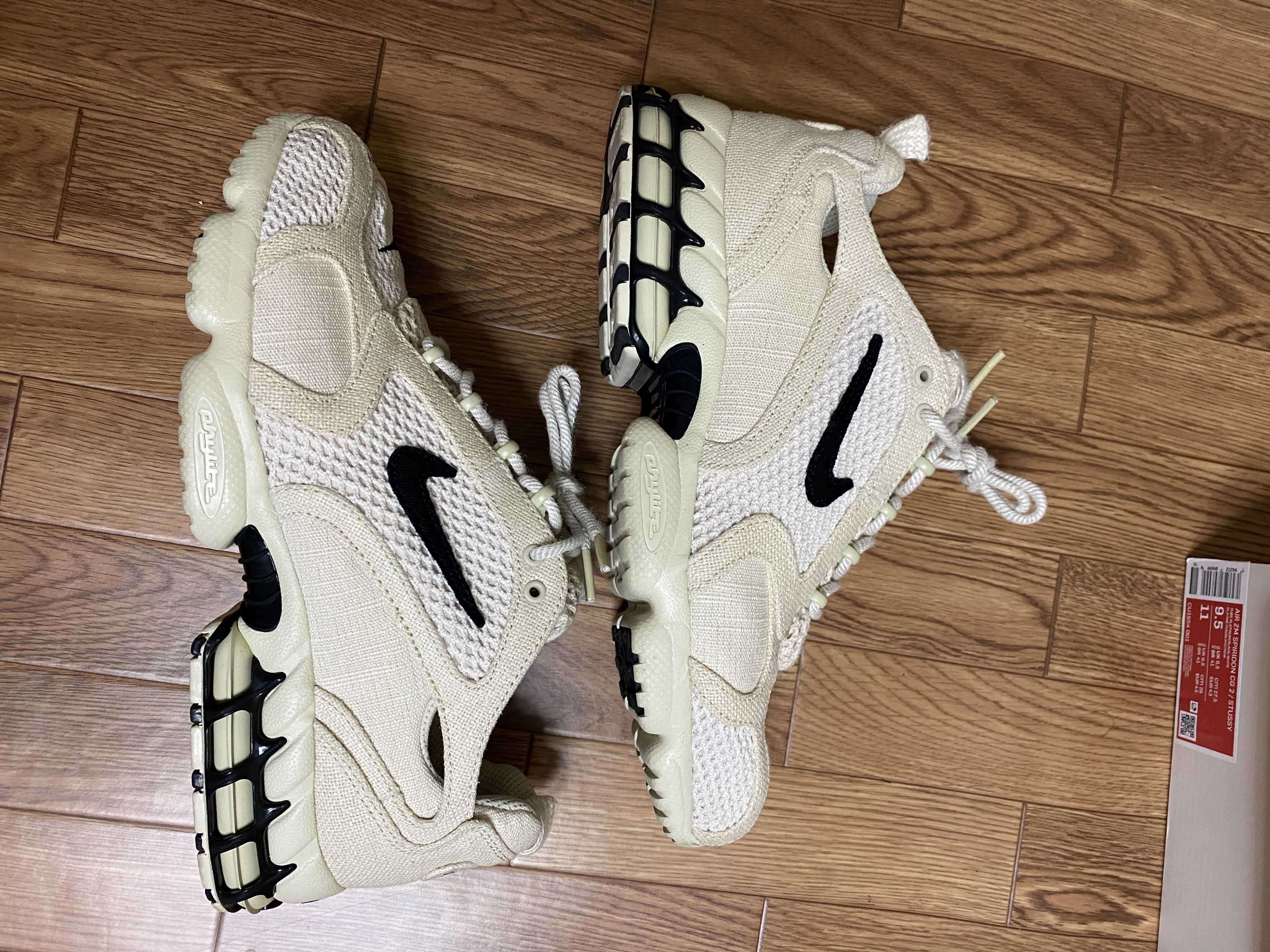 Stussy × Nike Air Zoom Spiridon CG 2 "Fossil/Black"