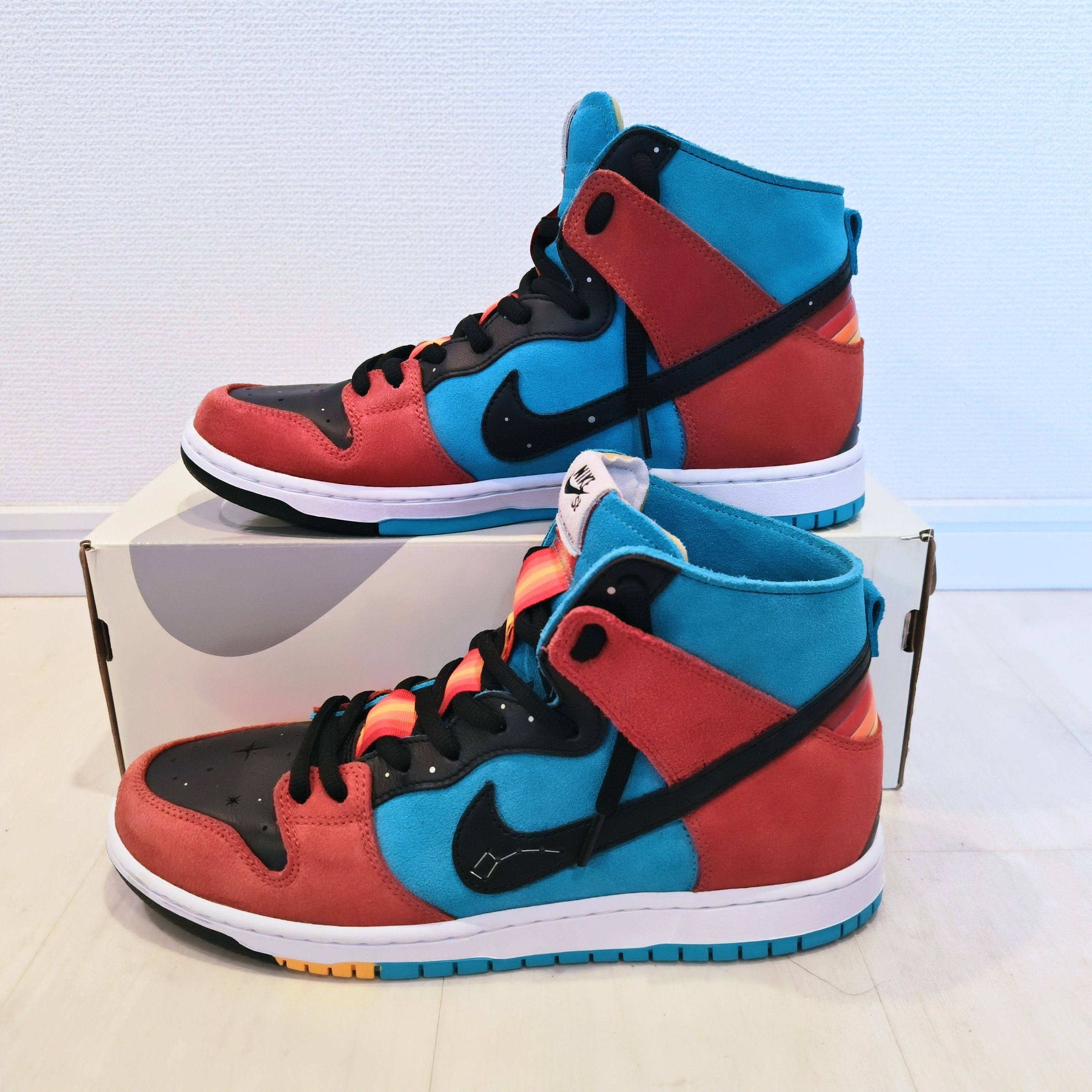 Di’orr Greenwood × Nike SB Dunk High Decon QS "Turquoise Blue and Firewood Orange"