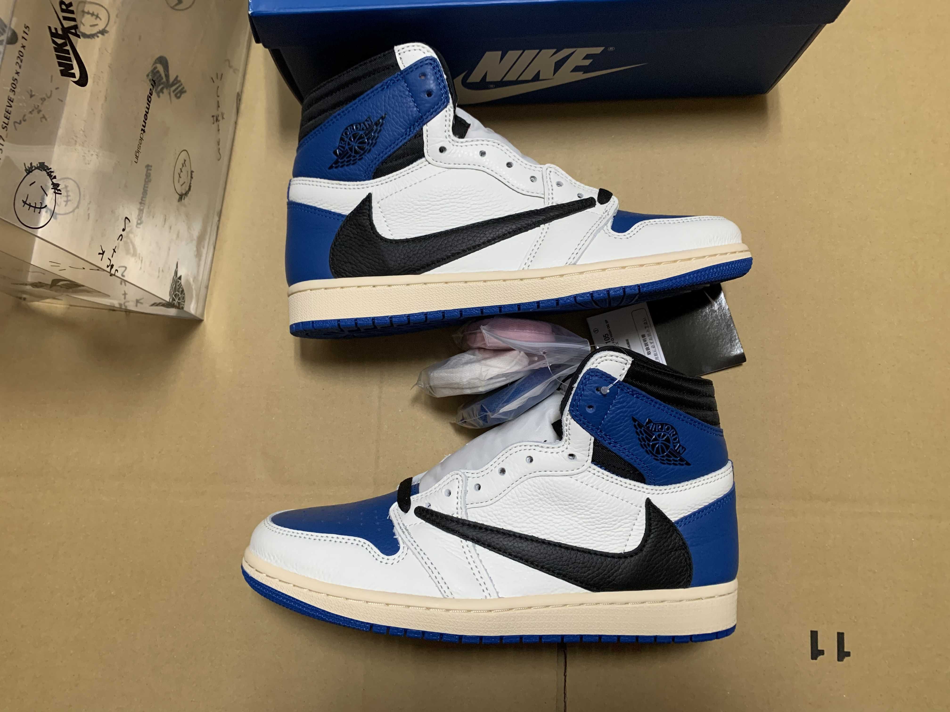 Travis Scott × fragment design × Nike Air Jordan 1 Retro High OG SP "Military Blue"