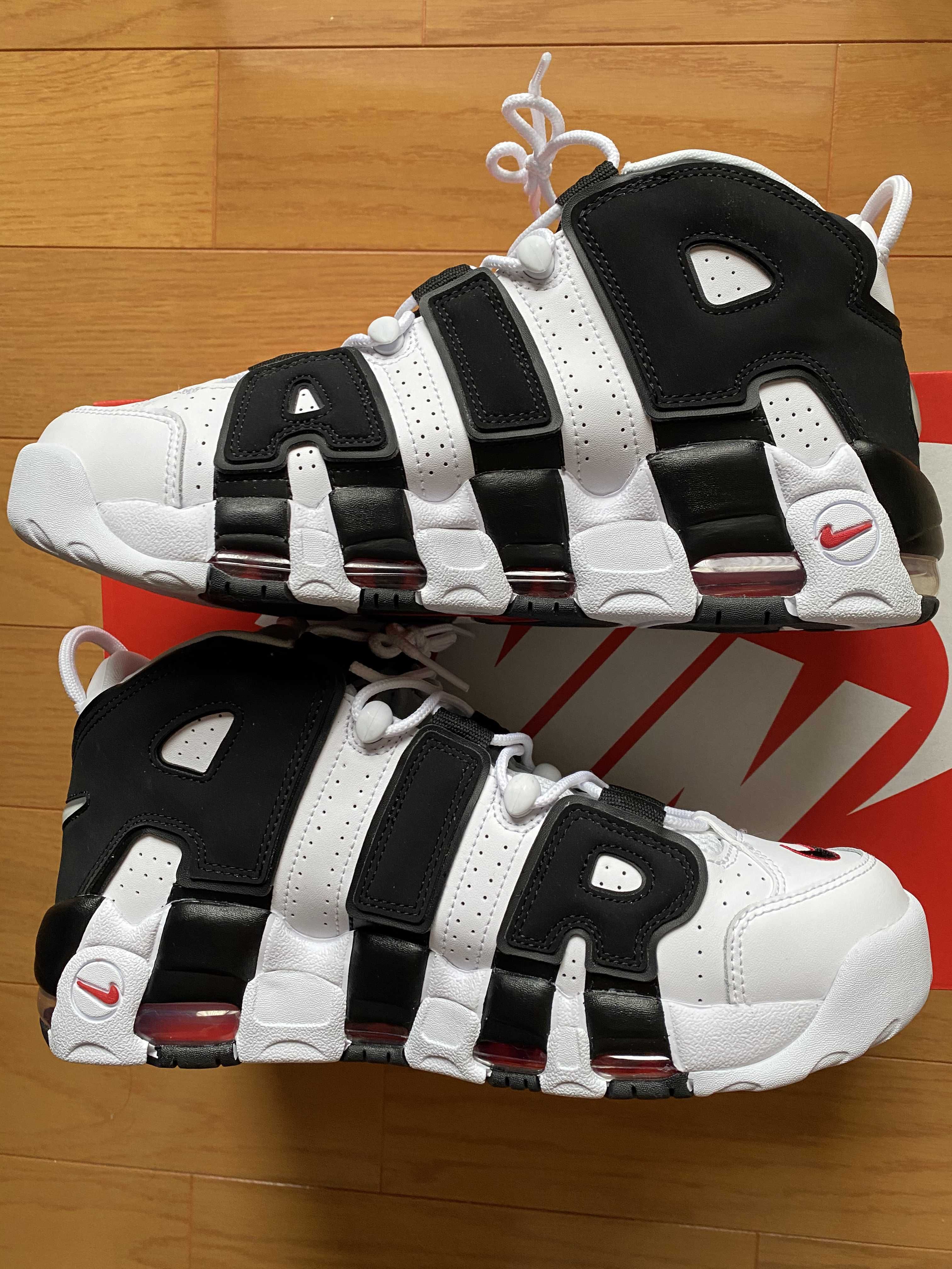 NIKE AIR MORE UPTEMPO "WHITE/BLACK/UNIVERSITY RED"(2020)