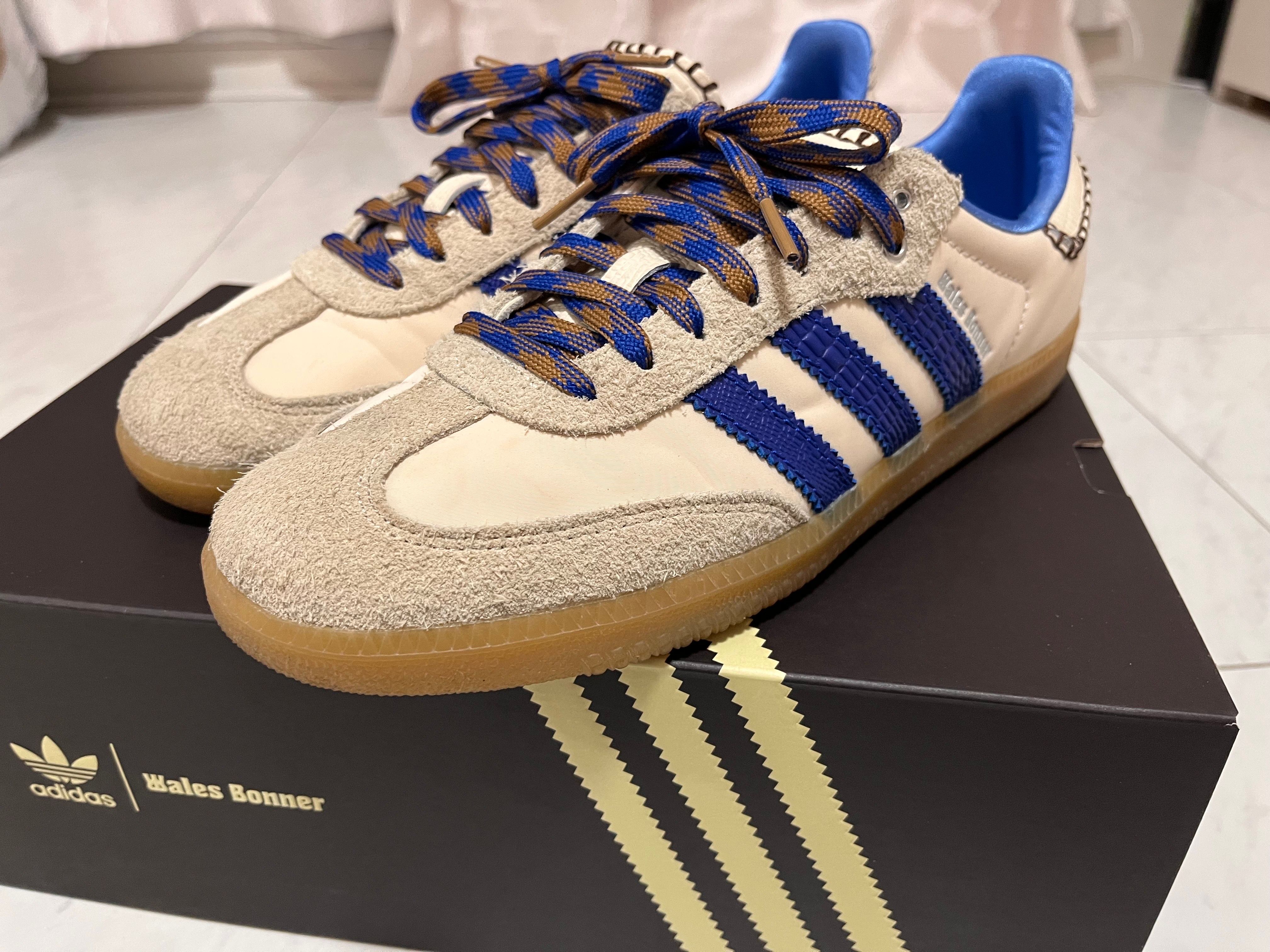 Wales Bonner × adidas Nylon Samba "Wonder Clay/Team Royal Blue/Wonder White"