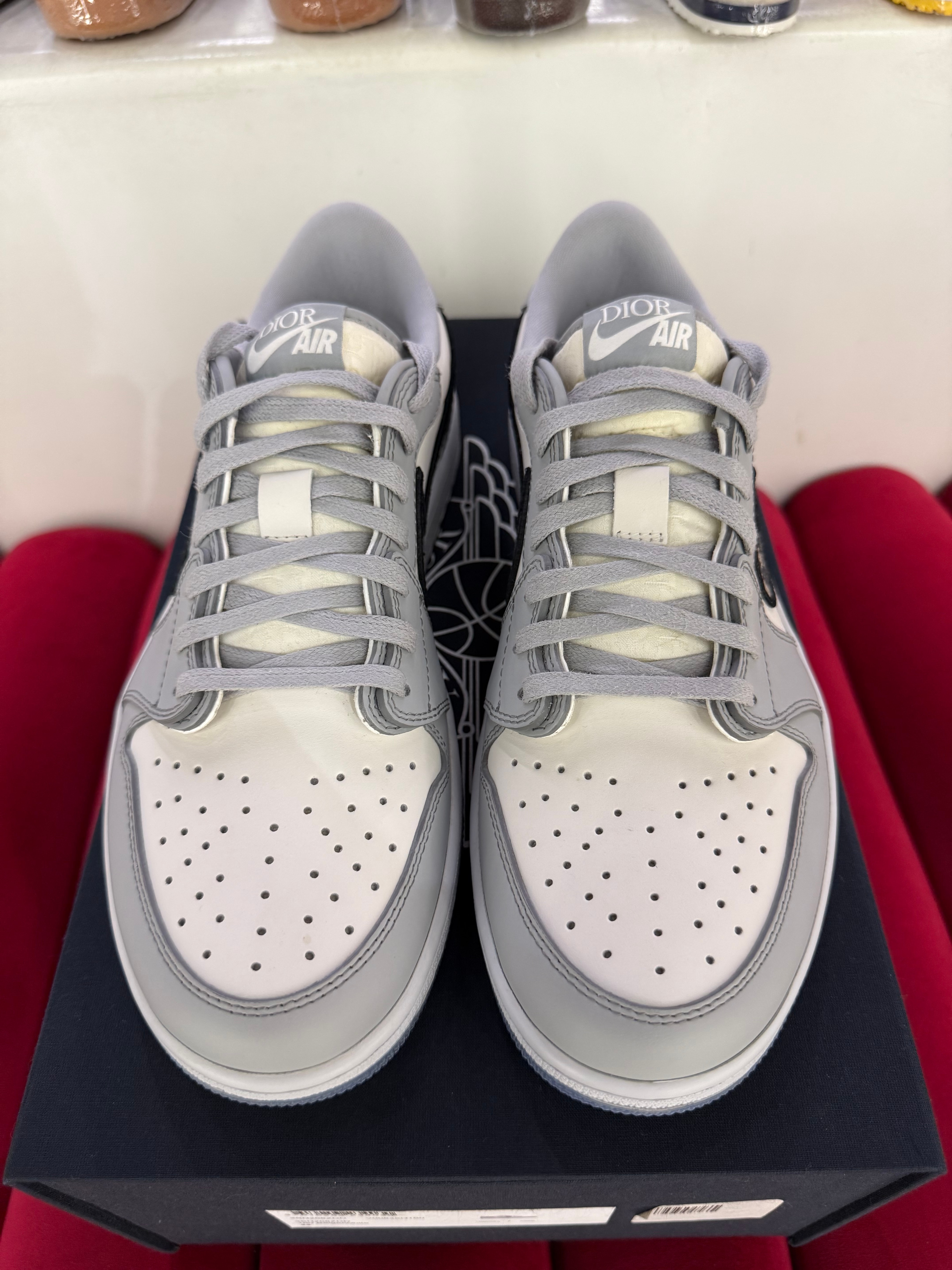 Dior × Nike Air Jordan 1 Low OG "Wolf Grey/Black-Sail-White"