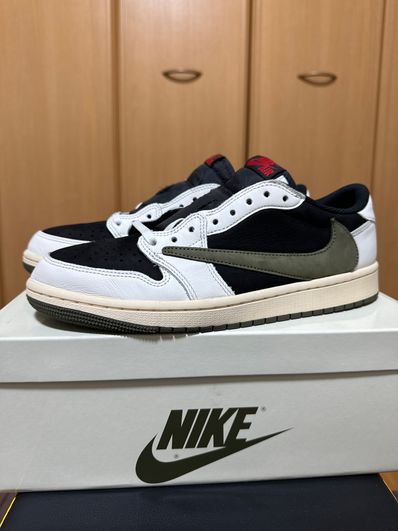 Travis Scott × Nike Women's Air Jordan 1 Low OG "Medium Olive"