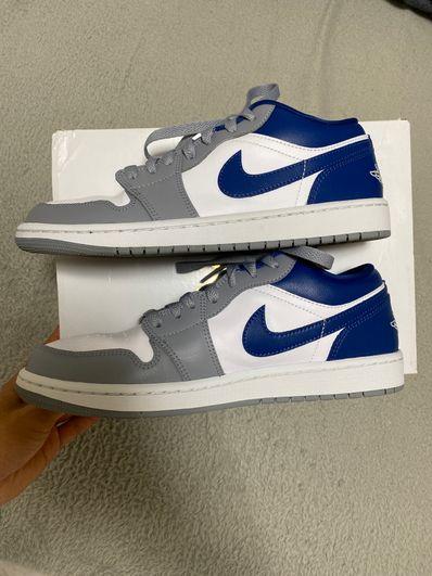 Nike Women's Air Jordan 1 Low "Grey and Blue"