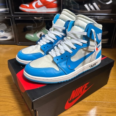 Off-White × Nike Air Jordan 1 High UNC "White/Dark Powder Blue"