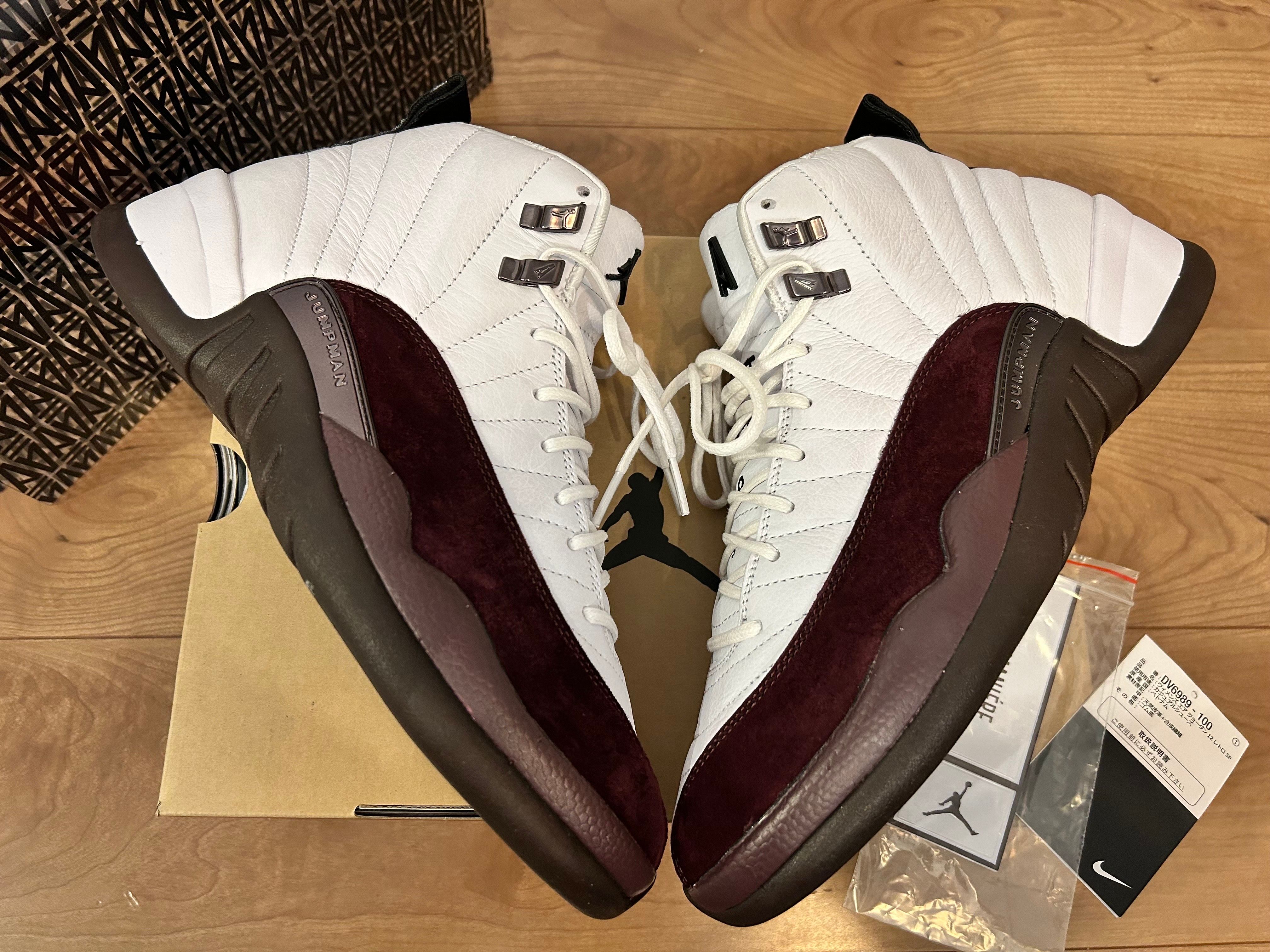 A Ma Maniere × Nike Women's Air Jordan 12 "White and Burgundy Crush"
