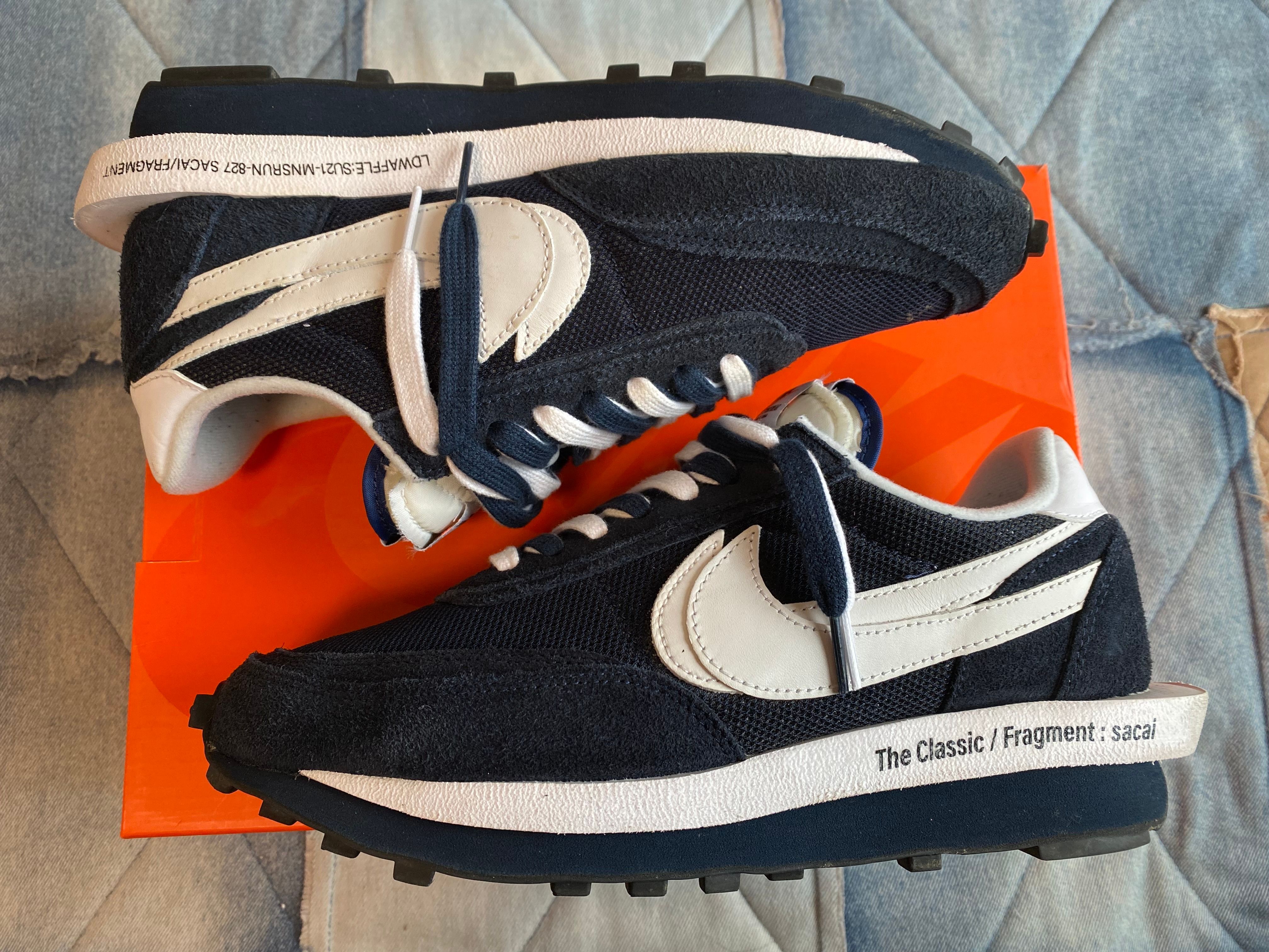 Fragment × sacai × Nike LD Waffle "Blackended Blue"