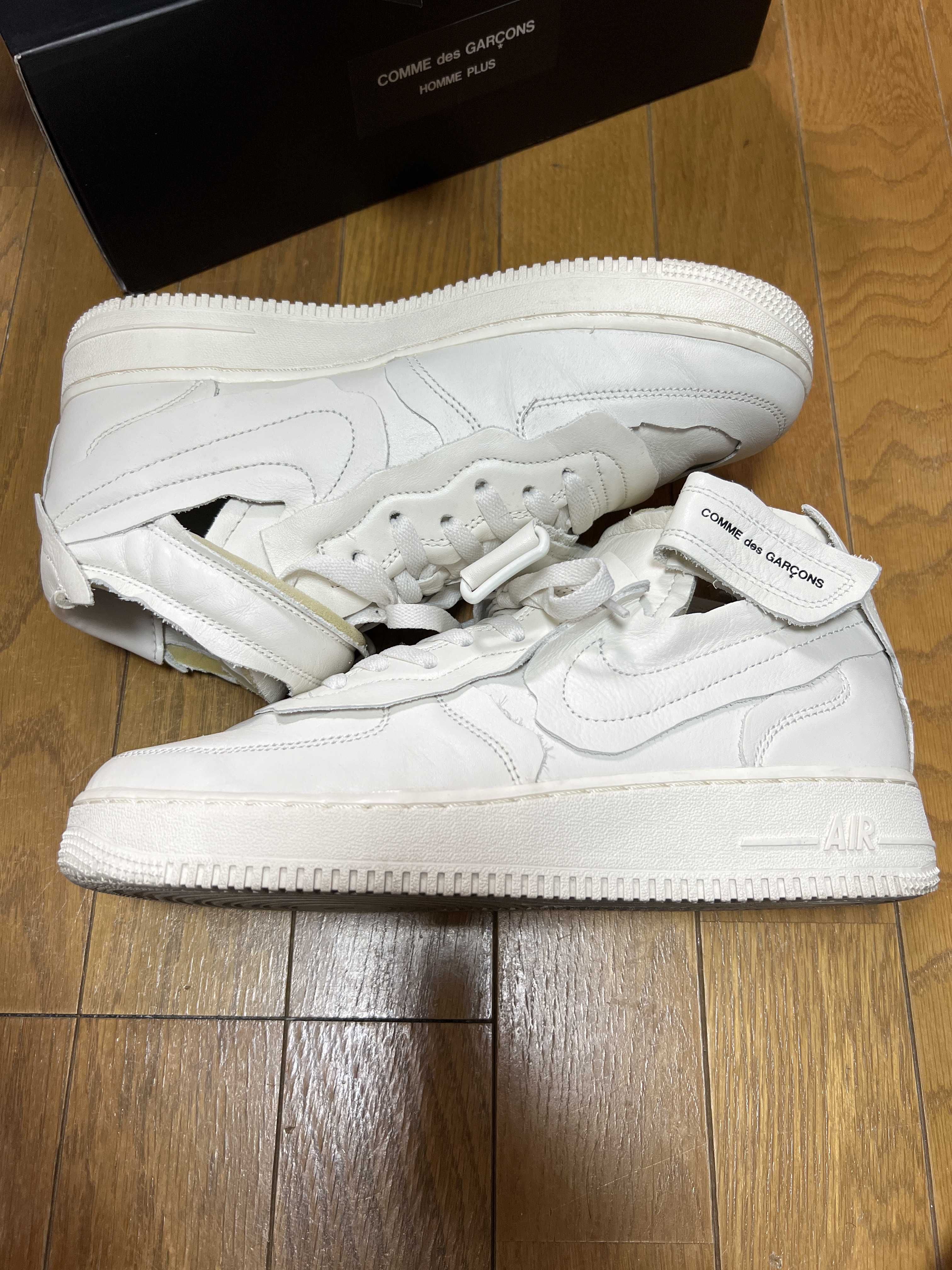 COMME des GARCONS × Nike Air Force 1 Mid "White"