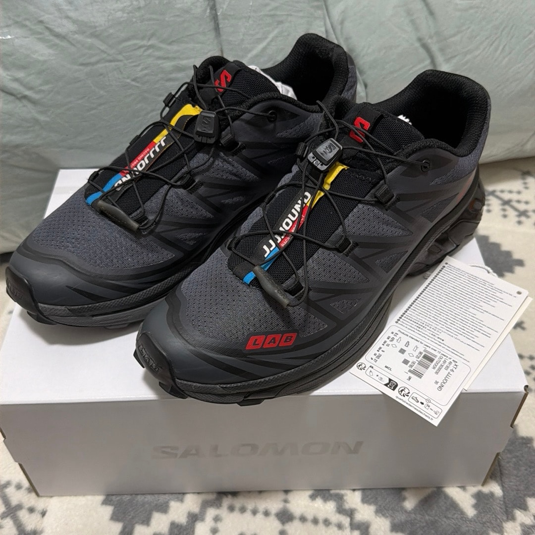 JJJJound × Salomon XT-6 "Ebony/Black/Fiery Red"