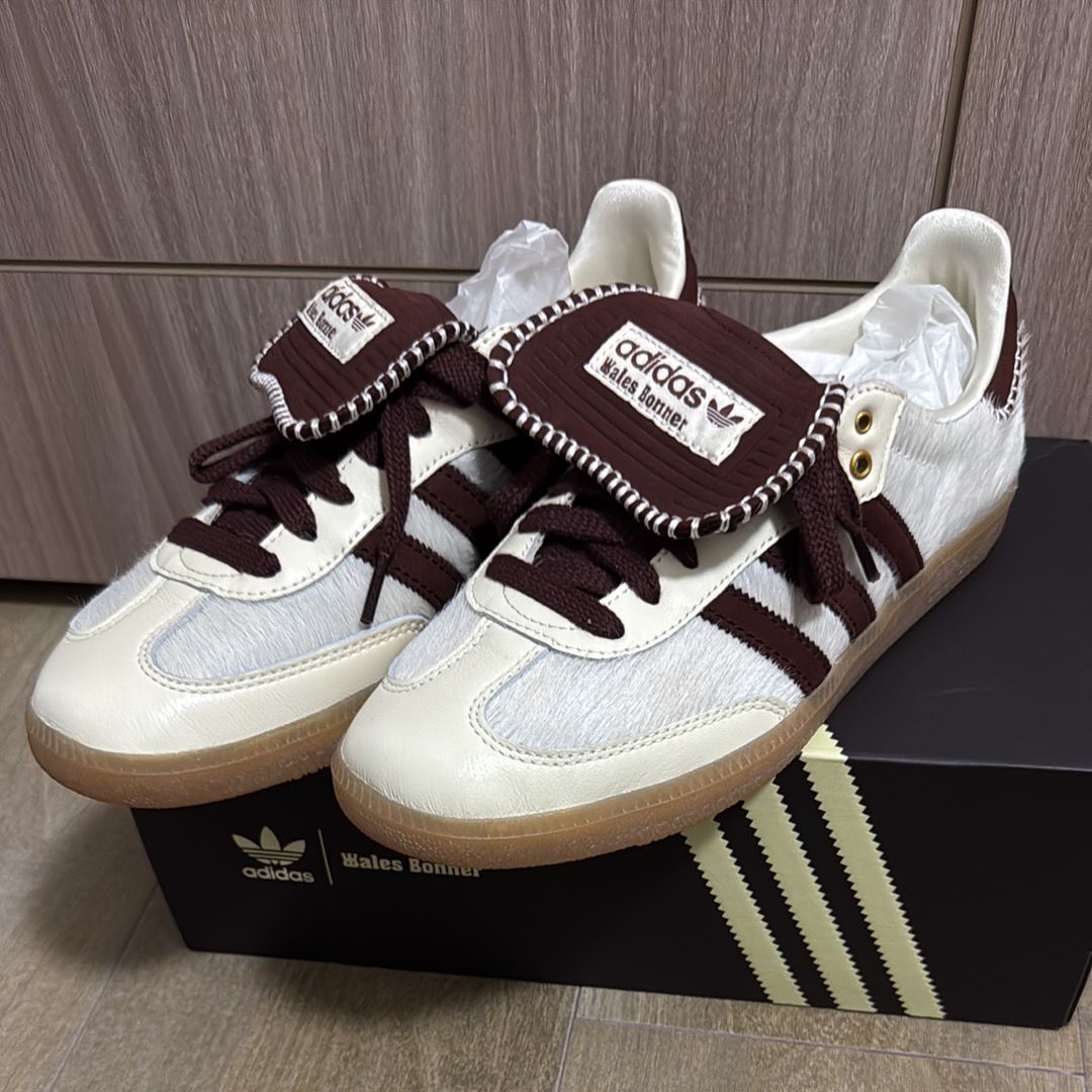 Wales Bonner × adidas Samba Pony Tonal Low "Cream White/Mystery Brown"