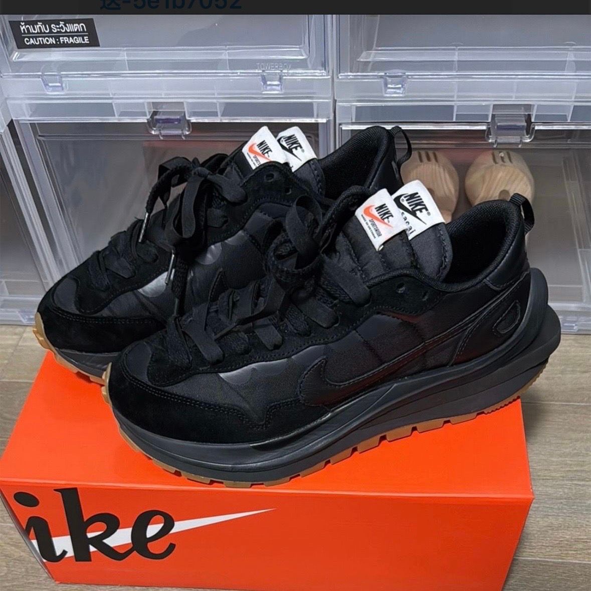 sacai × Nike VaporWaffle "Black Gum"