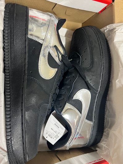 Nike Air Force 1 Low "Black and Metallic Silver"
