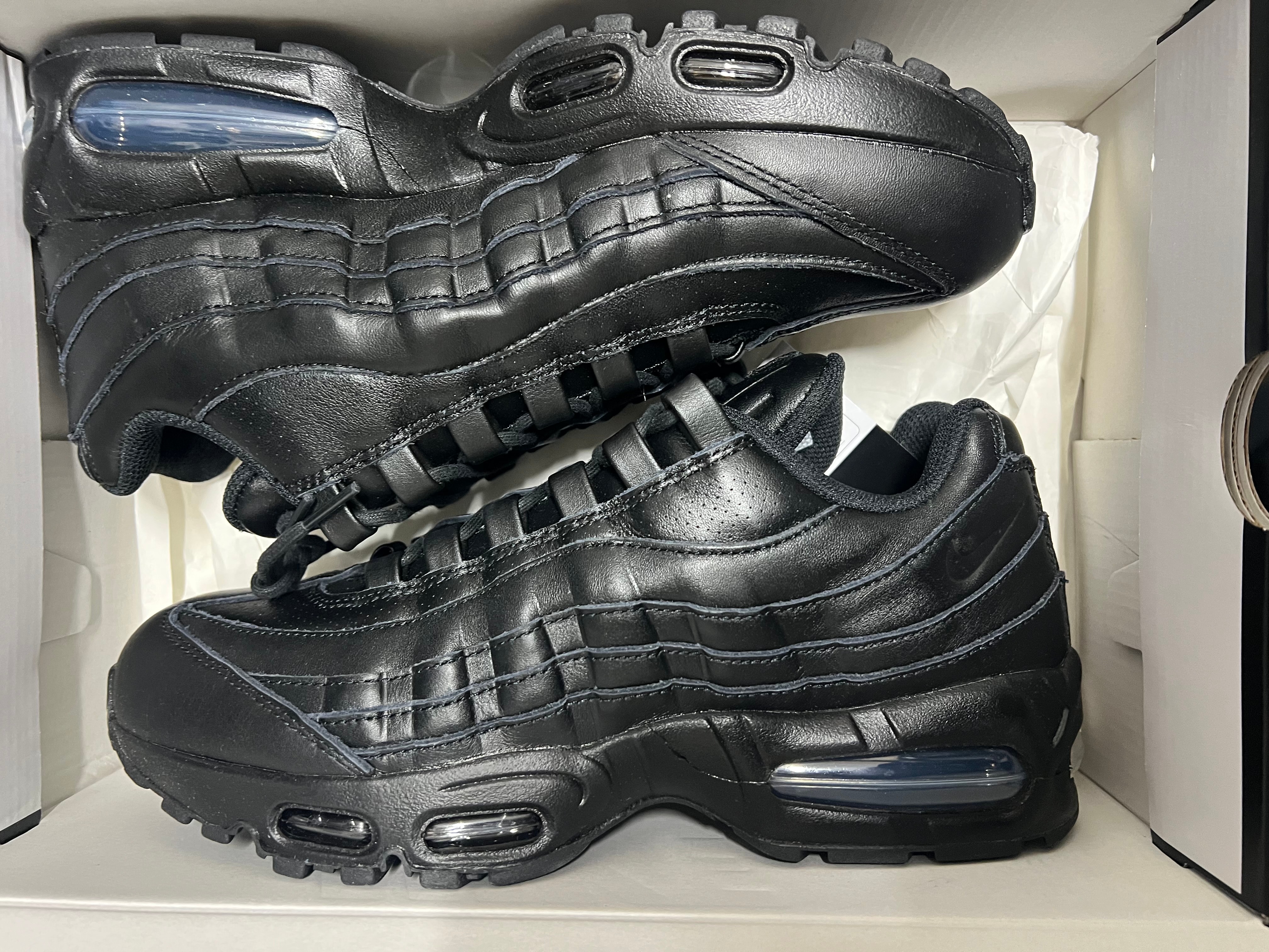 ナイキ エアマックス95 レザー ビッグバブル QS  "トリプルブラック"