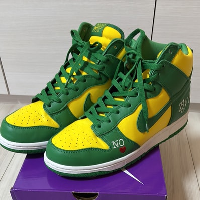 Supreme × Nike SB Dunk High By Any Means "Brazil"