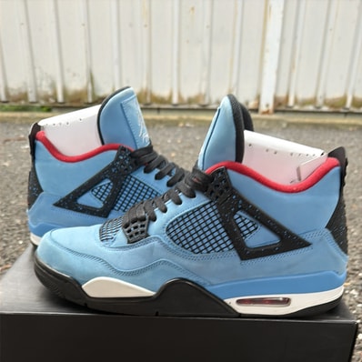 Travis Scott × Nike Air Jordan 4 Retro Cactus Jack "University Blue"