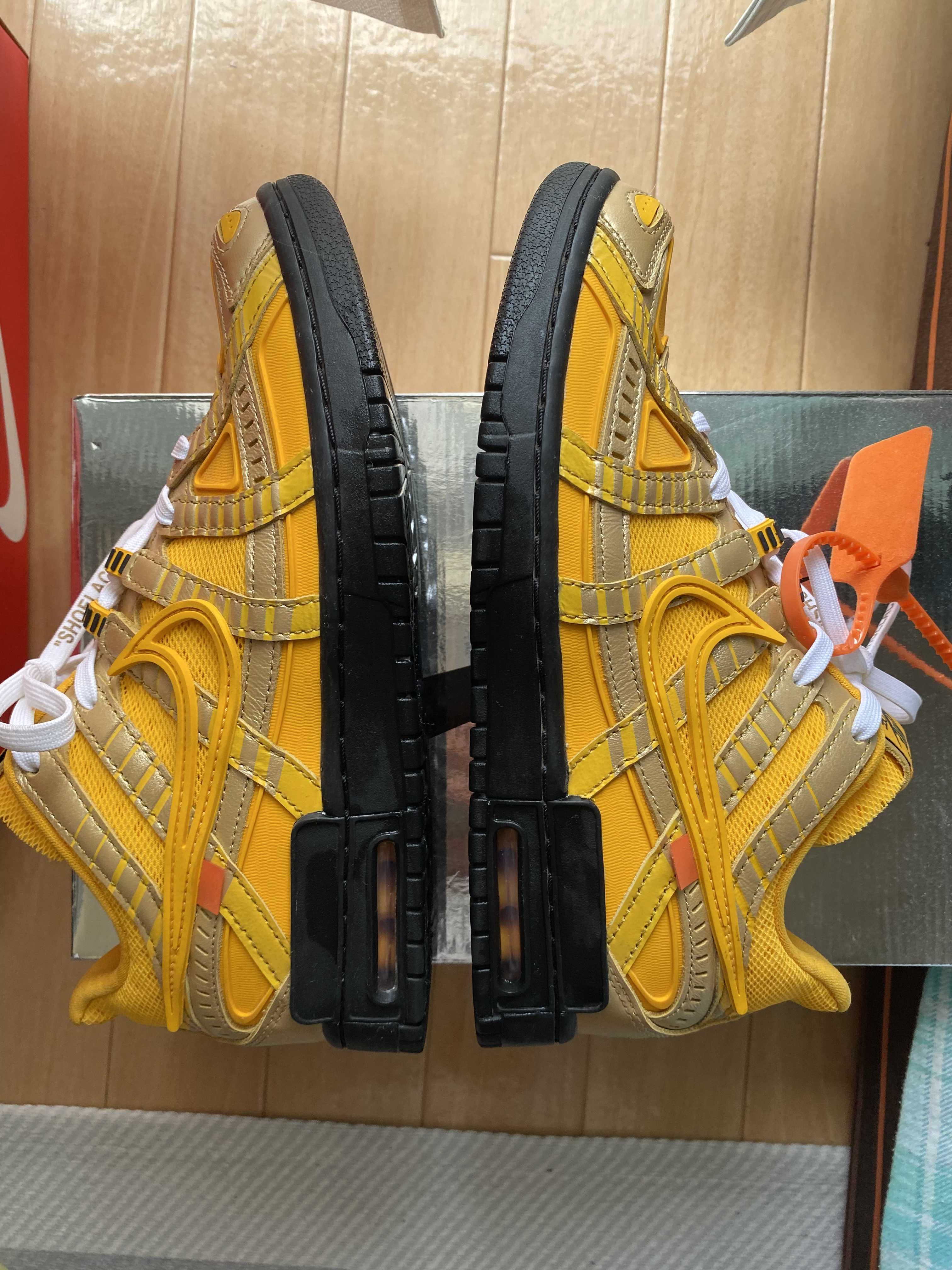 Off-White × Nike Air Rubber Dunk "University Gold" 