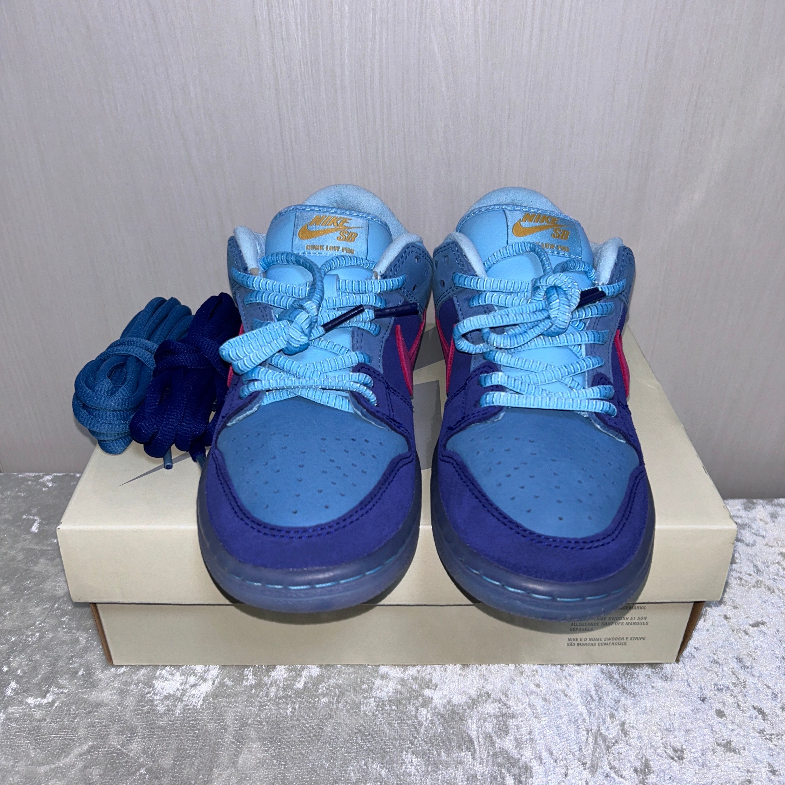 Run The Jewels × Nike SB Dunk Low "Deep Royal Blue and Active Pink"