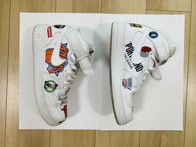 Supreme × NBA × Nike Air Force 1 Mid '07 "White"