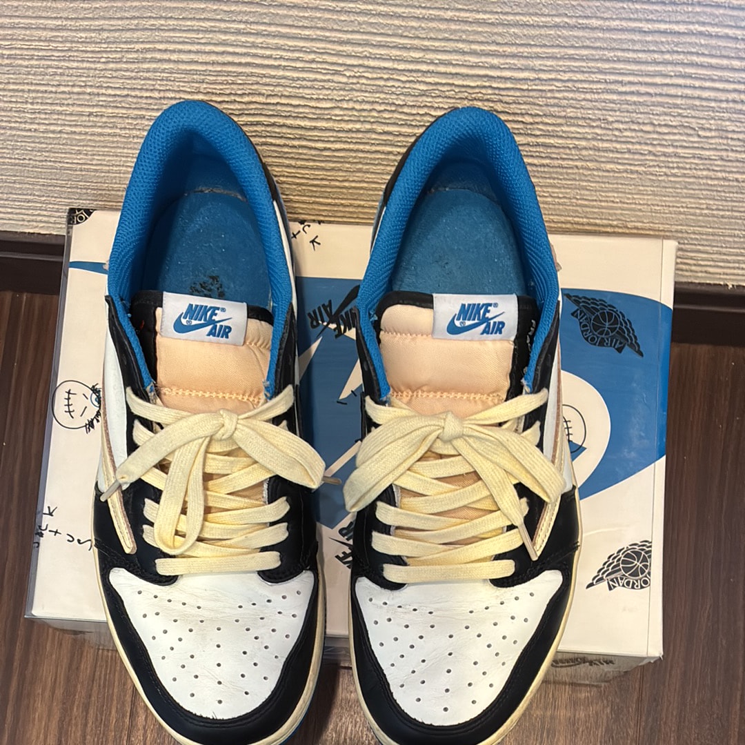 Travis Scott × fragment design × Nike Air Jordan 1 Low OG SP "Military Blue"