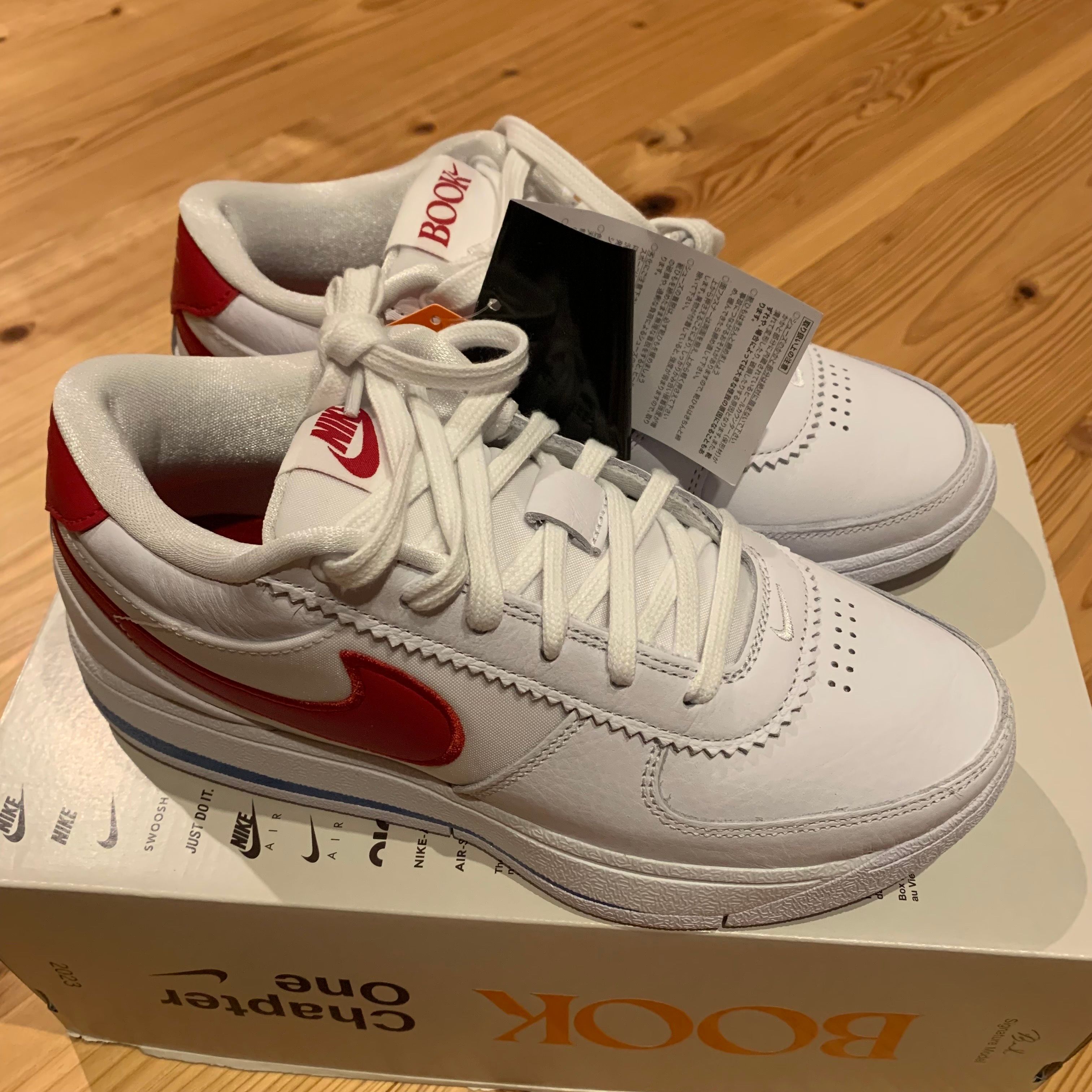 Nike Book 1 Cortez "Forrest Gump/White and Varsity Red" (FJ4250-105/FJ4249-105)