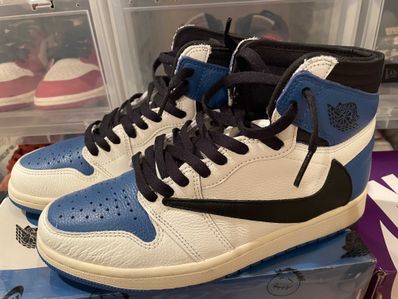Travis Scott × fragment design × Nike Air Jordan 1 Retro High OG SP "Military Blue"
