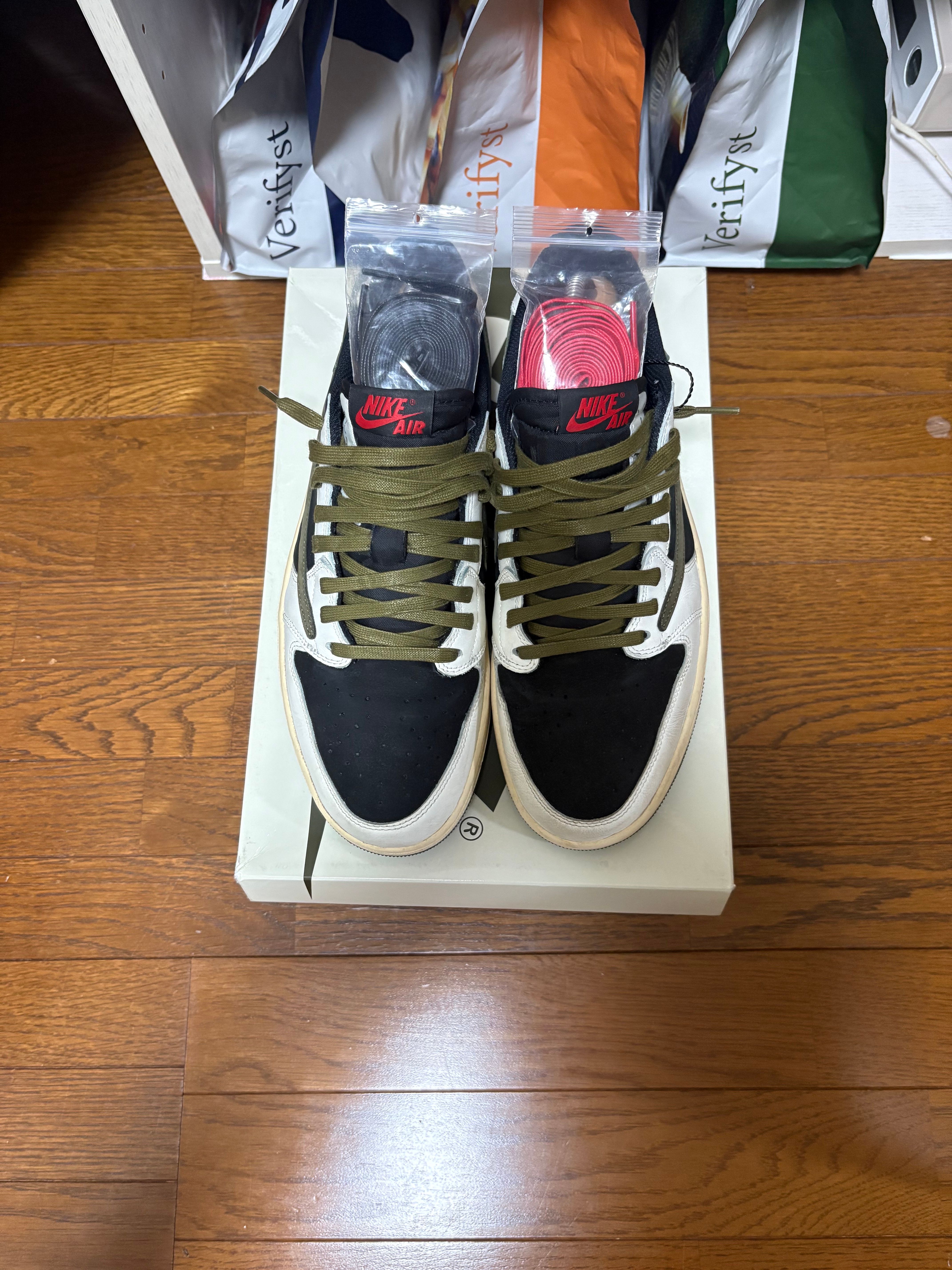 Travis Scott × Nike Women's Air Jordan 1 Low OG "Medium Olive"