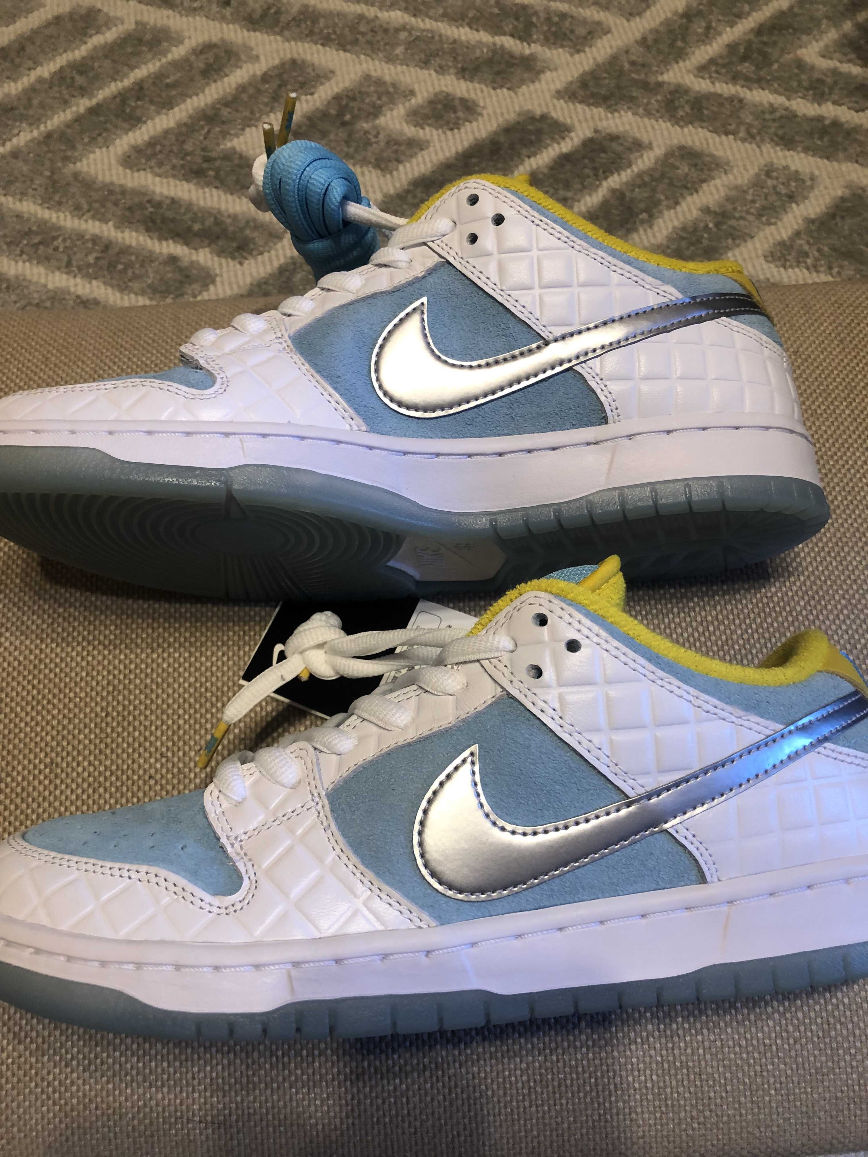 FTC × Nike SB Dunk Low "White/Blue"