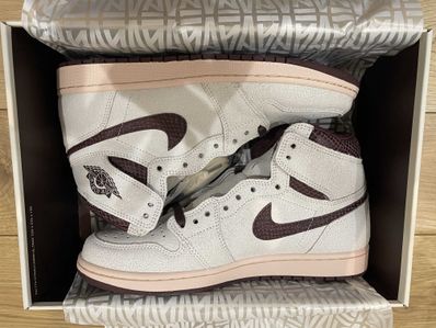 A Ma Maniere × Nike Air Jordan 1 Retro High OG "Sail and Burgundy"
