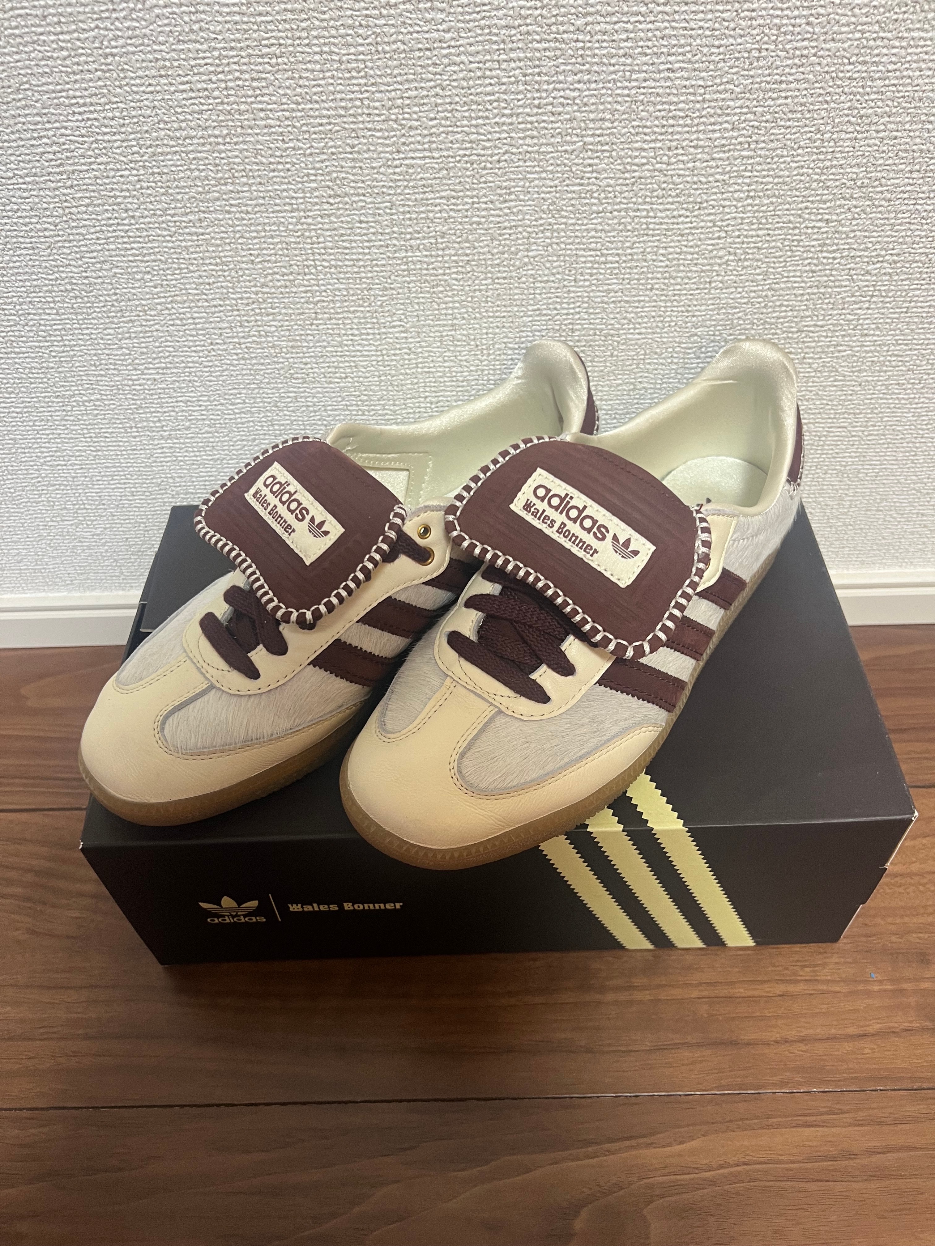 Wales Bonner × adidas Samba Pony Tonal Low "Cream White/Mystery Brown"
