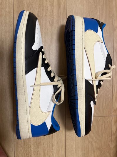 Travis Scott × fragment design × Nike Air Jordan 1 Low OG SP "Military Blue"