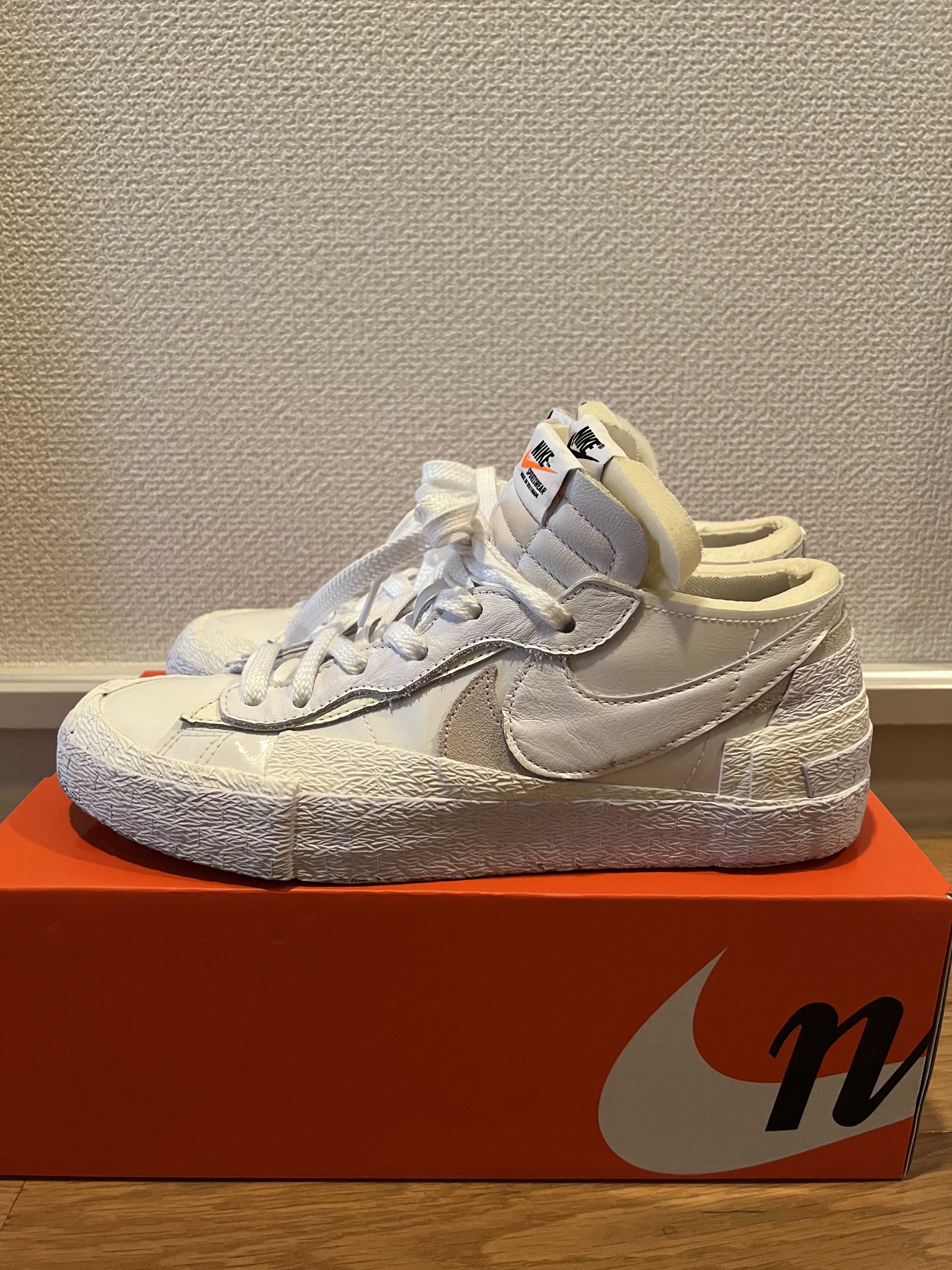 sacai × Nike Blazer Low "White Patent Leather"